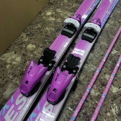 XERES/セレス スキー板/ストック 118cm キッズ ピンク スキー用品 札幌 東区 の画像