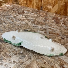 (s7628) 織部焼 長皿 足付き 大皿 和食器 キッチン用品 食器 飲食店 家庭用の画像