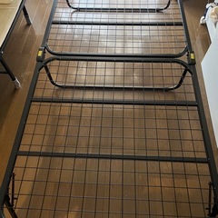 【10/30 23時まで】山善　シングルベッド 折り畳み 耐荷重200kgの画像