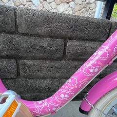 【室内保管/ 新古品/超美品】⭐ ︎サンデー・スマイル⭐︎ 16インチ 女の子用自転車 ピンク/ホワイトタイヤの画像
