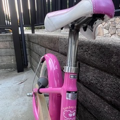 【室内保管/ 新古品/超美品】⭐ ︎サンデー・スマイル⭐︎ 16インチ 女の子用自転車 ピンク/ホワイトタイヤの画像