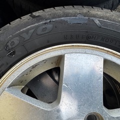 【終了】夏タイヤ付アルミホイル（4本）　155/65R13の画像