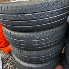 【終了】夏タイヤ付アルミホイル（4本）　155/65R13