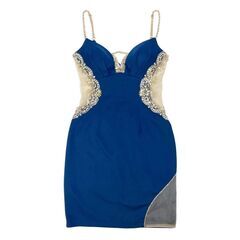 【AngelR / エンジェルアール】バストサイドスパンコールパールビジューキャミソールタイトミニドレス キャバドレスの画像