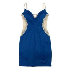 【AngelR / エンジェルアール】バストサイドスパンコールパールビジューキャミソールタイトミニドレス キャバドレスの画像