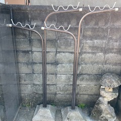 物干し台　2本　アルミ製　高さ180cmの画像