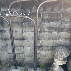 物干し台　2本　アルミ製　高さ180cmの画像