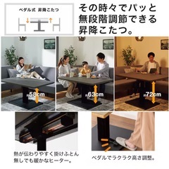 ⭐︎ニトリ⭐︎昇降式布団レスヒーターこたつ　定価89990円の画像