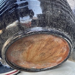 ①　火鉢　陶器　古民具　鉢カバー　鉢　植木鉢　飾りの画像