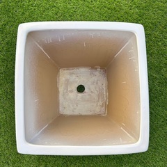 植木鉢 陶器 13号 スクエア 四角 大型 ホワイト 白 CE01L プランターの画像