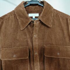 美品　ユナイテッドアローズ BEAUTY&YOUTH コーデュロイシャツジャケット 長袖 ブラウン Lサイズ メンズ カジュアル 秋冬　251030-7Tの画像