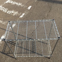 美原店　① メタルラック　2段　　棚　収納　ラックの画像