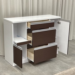 KJ-37【新入荷　アウトレット品】カミーノ120 キッチンカウンター　ブラウンの画像