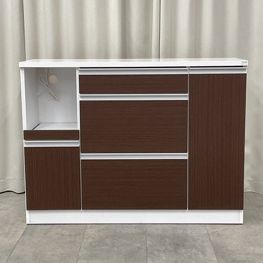 KJ-37【新入荷　アウトレット品】カミーノ120 キッチンカウンター　ブラウン