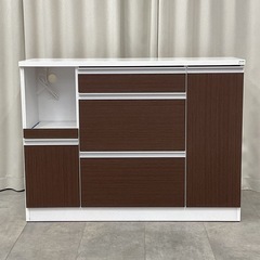 KJ-37【新入荷　アウトレット品】カミーノ120 キッチンカウンター　ブラウンの画像