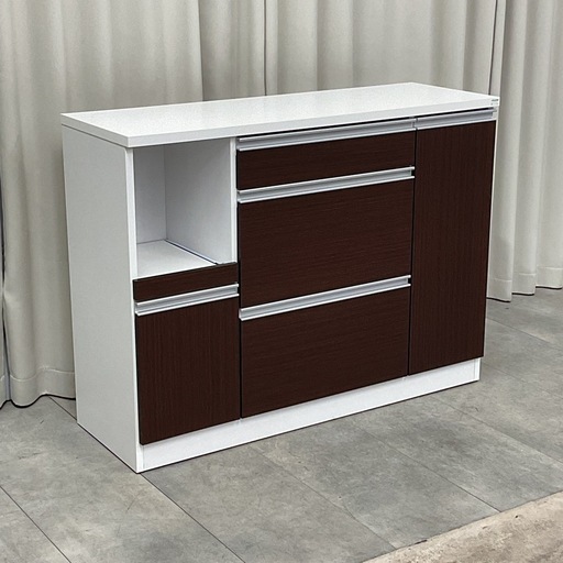 KJ-37【新入荷　アウトレット品】カミーノ120 キッチンカウンター　ブラウン