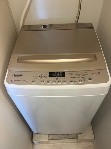 24年製 Hisense全自動洗濯機　7.5kg 風乾燥機能付 取説コピー有り