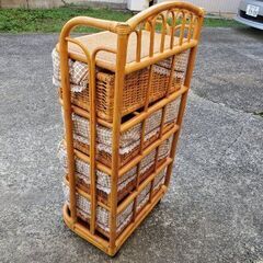 ラタンランドリーチェスト（ラック、引出し）お譲り致しますの画像