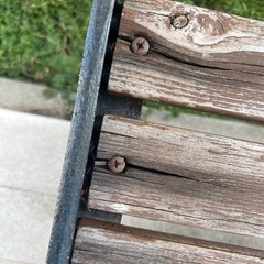 鋳物　2つセット　ガーデンベンチの画像