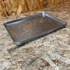 C(7608) クローバー印 浅型 角バット 4個セット ステンレス 320×435×22㎜ 業務用 厨房用品 飲食店 店舗用の画像