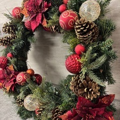大型クリスマスリースの画像
