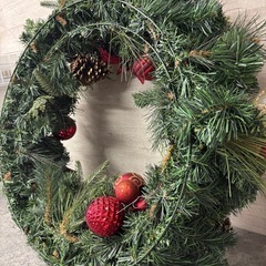 大型クリスマスリースの画像