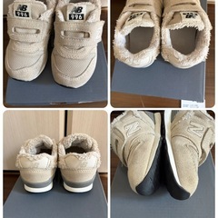 ニューバランス　ボア　スニーカー　ベージュ　13.5cm13.5cmの画像