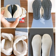 ニューバランス　ボア　スニーカー　ベージュ　13.5cm13.5cmの画像