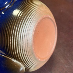 綺麗な蒼い急須の画像