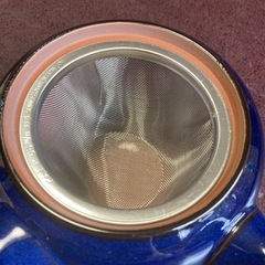 綺麗な蒼い急須の画像