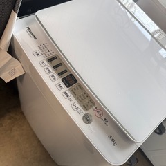 2024年　ハイセンス  洗濯機　5.5kg ガラス　オシャレの画像