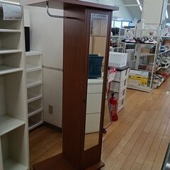 ★リユースのサカイつくば店★TK7085  ハンガーラック ブラウン H156×D40×W60 クリーニング済みの画像