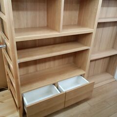 ★リユースのサカイつくば店★TK7086 ニトリ 本棚 ナチュラル H190×D29×W90 クリーニング済みの画像