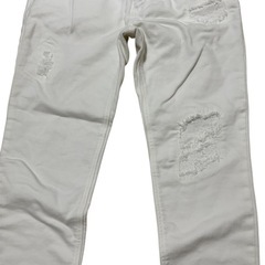 AZULメンズデニムホワイトダメージの画像