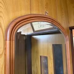 姿見/全身ミラー木製フレームの画像