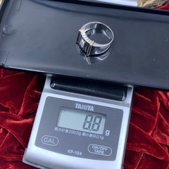 K18 pt900 印台　ダイヤ　コンビリング　0.2ct 8.8g 約18.5号の画像