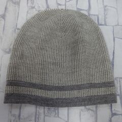 ( M-1012 )BANANA REPUBLIC バナナ リパブリック バナリパ ビーニー ニット ワッチ キャップ 帽子 グレー おしゃれ カッコイイ 中古の画像