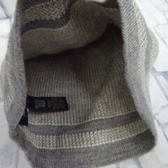 ( M-1012 )BANANA REPUBLIC バナナ リパブリック バナリパ ビーニー ニット ワッチ キャップ 帽子 グレー おしゃれ カッコイイ 中古の画像