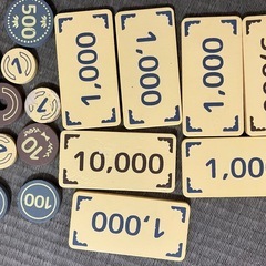 IKEAレジスター、木のお金セットの画像