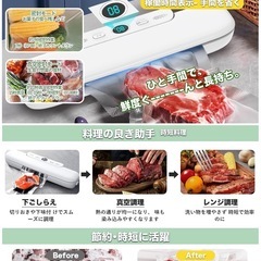 真空パック機 フードシーラー 専用袋10枚付きの画像