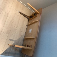 折りたたみテーブル　ローテーブル　木製の画像