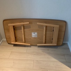 折りたたみテーブル　ローテーブル　木製の画像