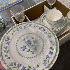 グラス、コーヒーカップ　お皿セットの画像