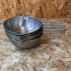 C(7600) ステンレス 片手鍋 21㎝ 5個セット 雪平鍋 手付きボウル 目盛り付き 18-8 業務用 厨房用品 飲食店 店舗用の画像