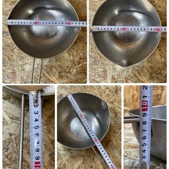 C(7600) ステンレス 片手鍋 21㎝ 5個セット 雪平鍋 手付きボウル 目盛り付き 18-8 業務用 厨房用品 飲食店 店舗用の画像