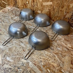 C(7600) ステンレス 片手鍋 21㎝ 5個セット 雪平鍋 手付きボウル 目盛り付き 18-8 業務用 厨房用品 飲食店 店舗用の画像