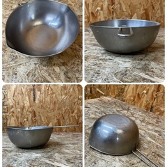 C(7600) ステンレス 片手鍋 21㎝ 5個セット 雪平鍋 手付きボウル 目盛り付き 18-8 業務用 厨房用品 飲食店 店舗用の画像