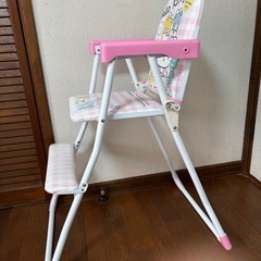 HELLO KITTY ハロー　キティ　 折りたたみ式 ハイチェア　パイプ　ベビーチェアの画像