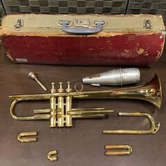 トランペット B♭管 HUTTL Student Wondertone 西ドイツ製 ヴィンテージ ヒュッテル マウスピース ミュート ハードケース付 札幌市東区 新道東店の画像