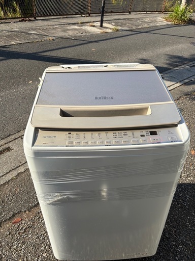 ★2022年製★中古★日立 ビートウォッシュ 8kg つけおきプラス★大流量ナイアガラ!!洗濯機【BW-V80G-N】